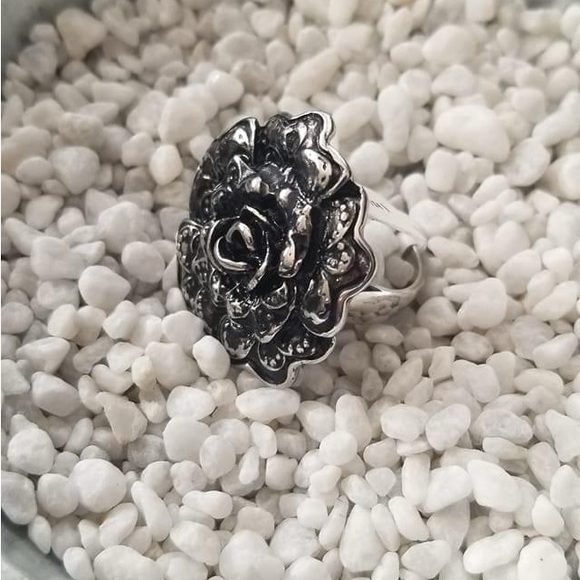 Kadence Ring
Black antiqued rose set in silver. - Picture 4 of 5